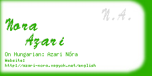 nora azari business card